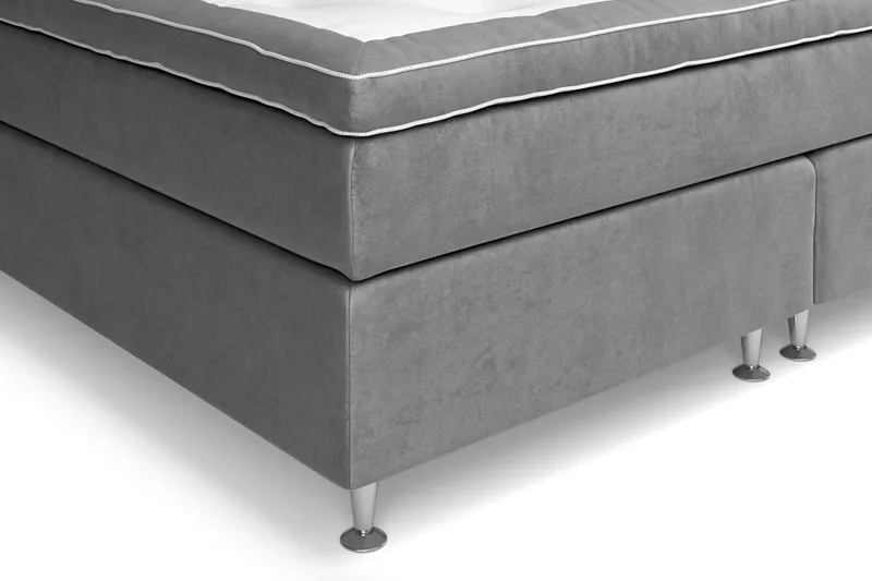 Celine Kontinentalsäng 210x210cm - Grå/Sammet - Products - Möbler - Säng - Kontinentalsäng