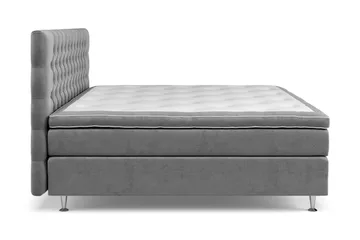 Celine Kontinentalsäng 210x210cm - Grå/Sammet - Products - Möbler - Säng - Kontinentalsäng