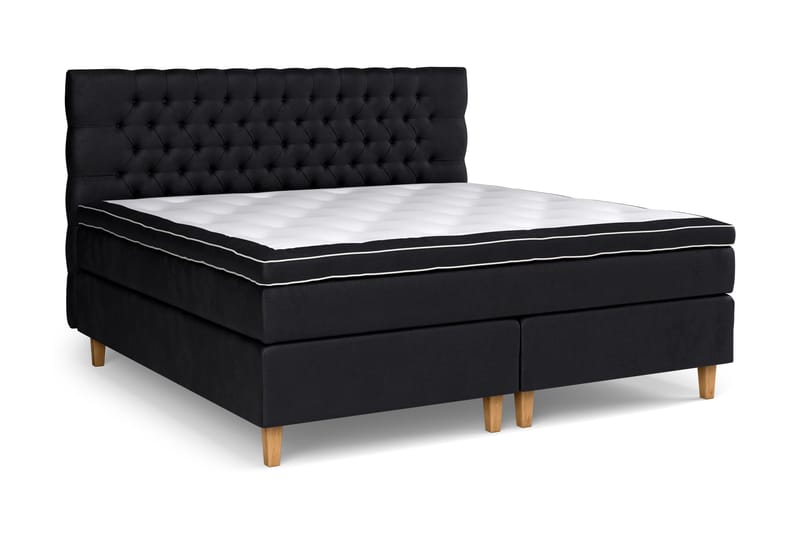 Celine Kontinentalsäng 210x210cm - Svart/Sammet - Products - Möbler - Säng - Kontinentalsäng