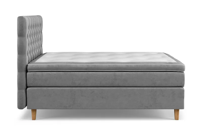 Celine Sängpaket 120x200 cm - Grå/Sammet - Products - Möbler - Säng - Enkelsäng