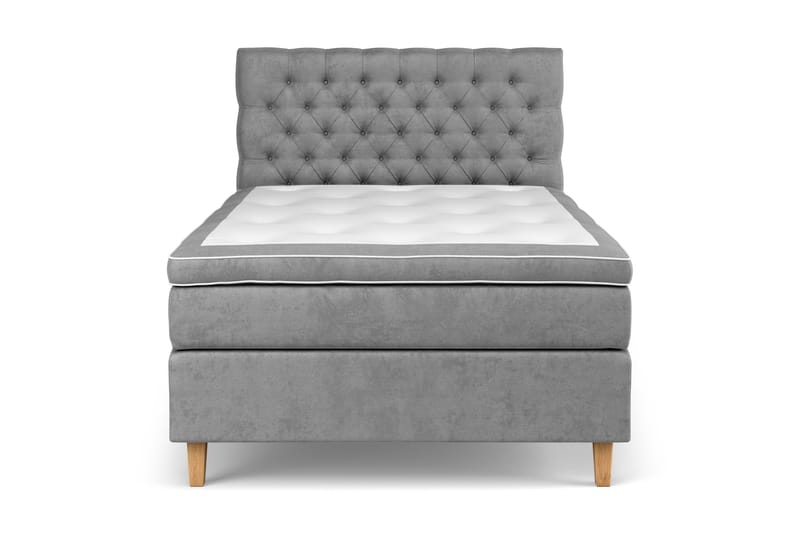 Celine Sängpaket 140x200cm - Grå/Sammet - Products - Möbler - Säng - Kontinentalsäng