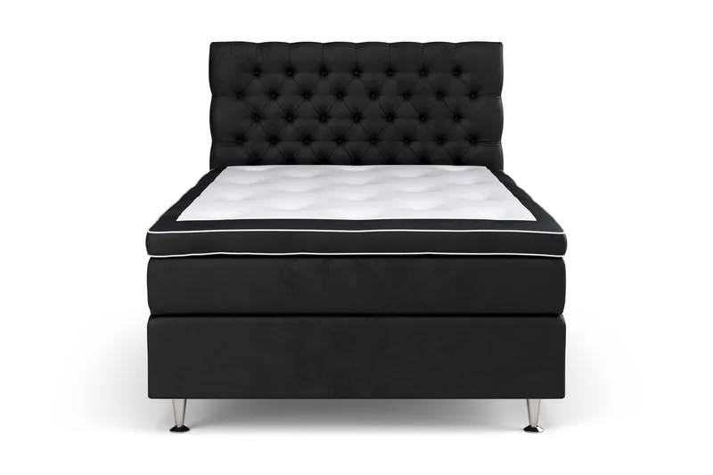 Celine Sängpaket 140x200cm - Svart/Sammet - Products - Möbler - Säng - Kontinentalsäng
