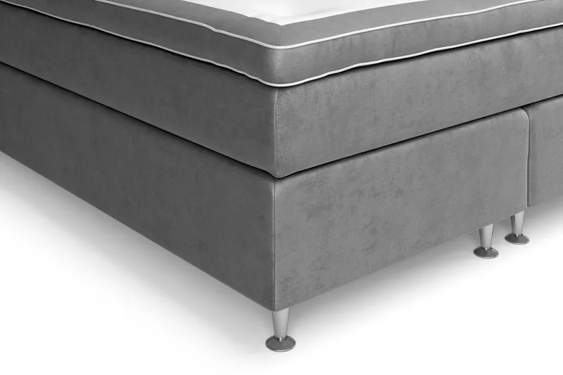 Celine Sängpaket 160x200cm - Grå / Sammet - Products - Möbler - Säng - Kontinentalsäng