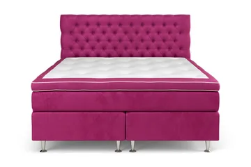 Celine Sängpaket 160x200cm - Rosa/Sammet - Products - Möbler - Säng - Kontinentalsäng