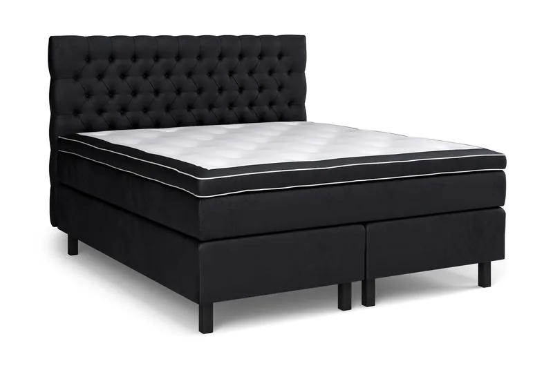 Celine Sängpaket 180x200 cm - Svart/Sammet - Products - Möbler - Säng - Kontinentalsäng