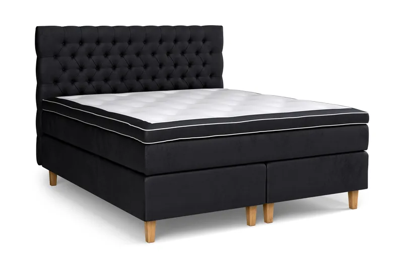 Celine Sängpaket 180x200 cm - Svart/Sammet - Products - Möbler - Säng - Kontinentalsäng