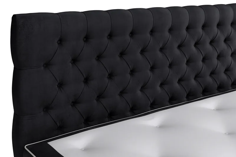 Celine Sängpaket 180x200 cm - Svart/Sammet - Products - Möbler - Säng - Kontinentalsäng