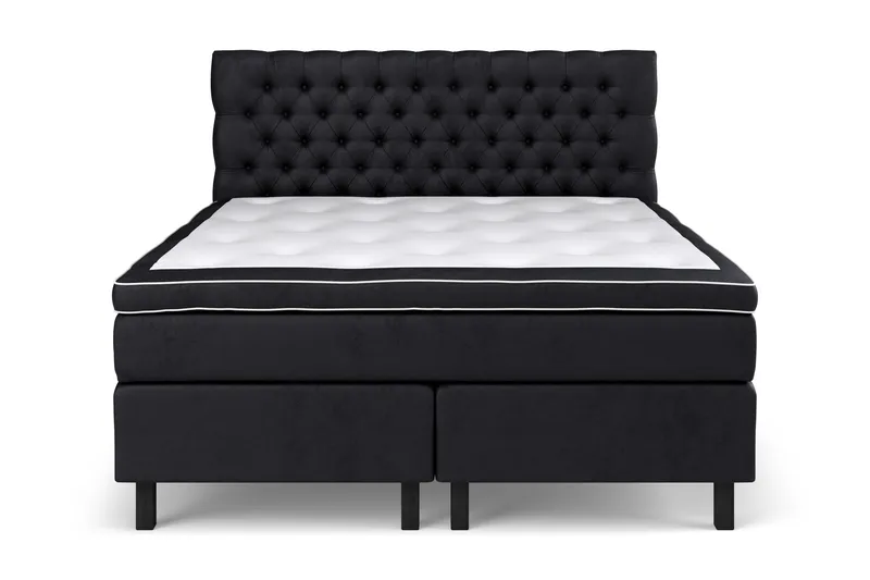 Celine Sängpaket 180x200 cm - Svart/Sammet - Products - Möbler - Säng - Kontinentalsäng