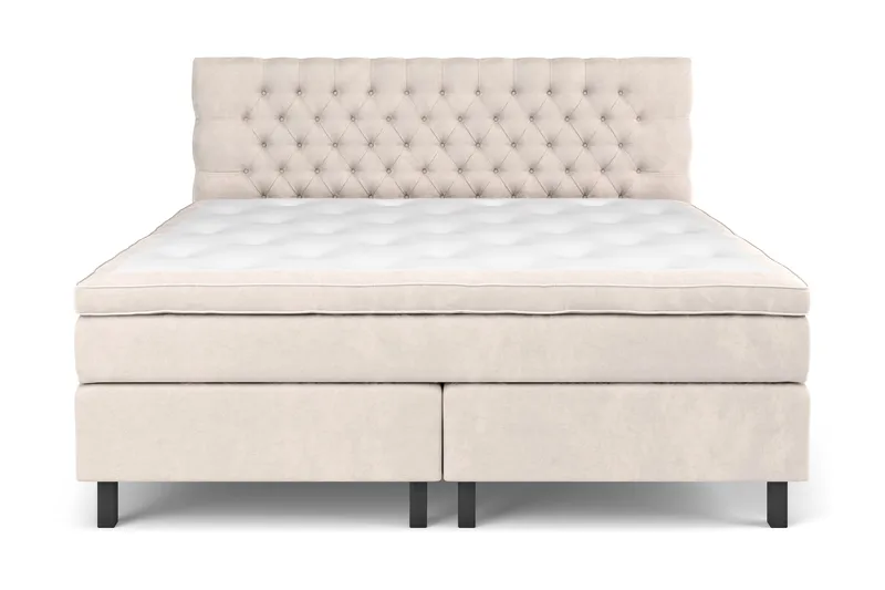 Celine Sängpaket 210x210cm - Beige/Sammet - Products - Möbler - Säng - Kontinentalsäng