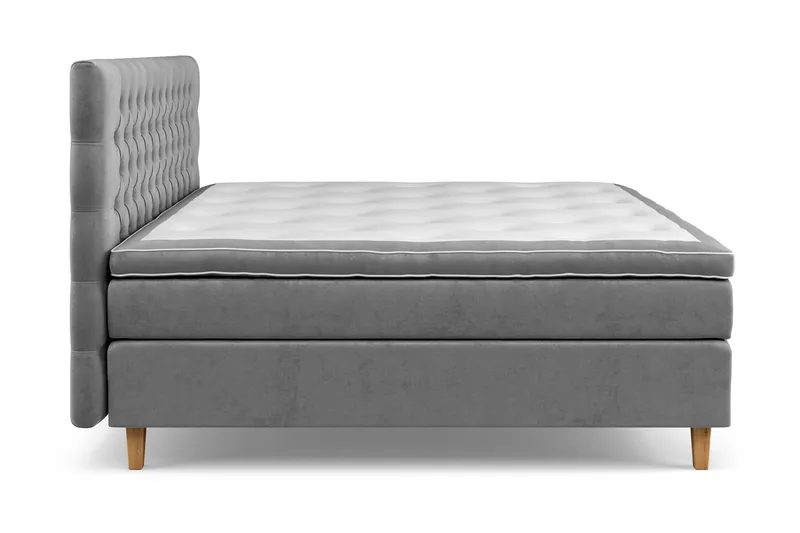 Celine Sängpaket 210x210cm - Grå/Sammet - Products - Möbler - Säng - Kontinentalsäng