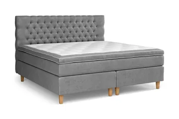 Celine Sängpaket 210x210cm - Grå/Sammet - Products - Möbler - Säng - Kontinentalsäng