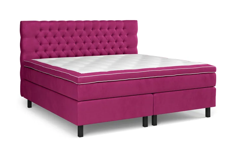 Celine Sängpaket 210x210cm - Rosa / Sammet - Products - Möbler - Säng - Kontinentalsäng