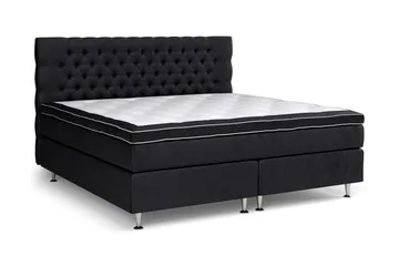 Celine Sängpaket 210x210cm - Svart / Sammet - Products - Möbler - Säng - Kontinentalsäng
