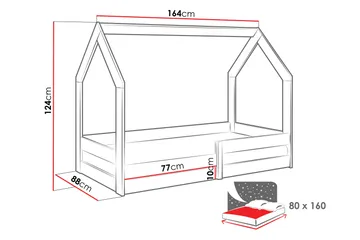 Cenon Sängram 80x160 cm - Vit - Products - Möbler - Säng - Sängram & sängstomme