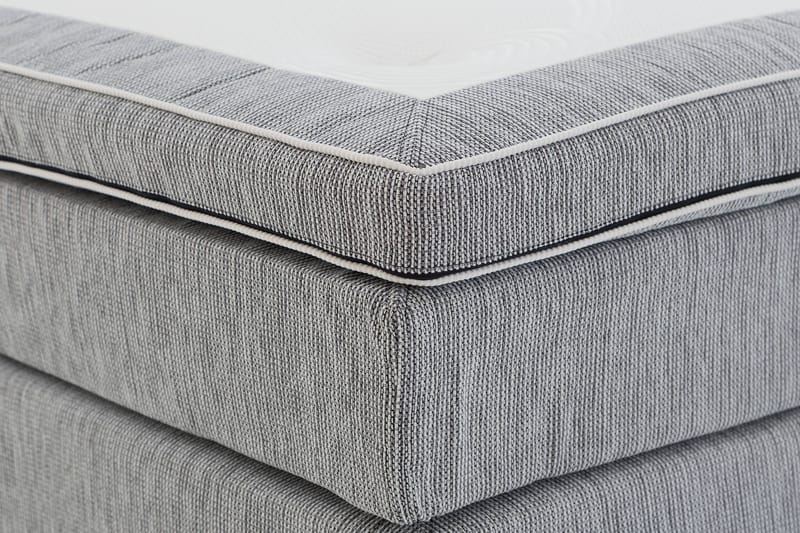 Charleston Kontinentalsäng 120x200 Fast Polyeterskum - Ljusgrå - Products - Möbler - Säng - Enkelsäng