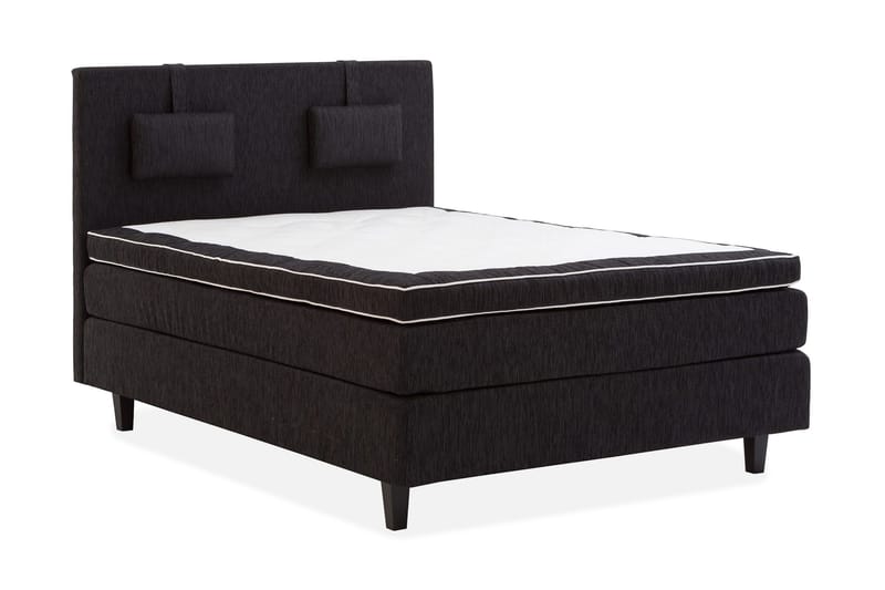 Charleston Kontinentalsäng 120x200 Fast Polyeterskum - Svart - Products - Möbler - Säng - Enkelsäng