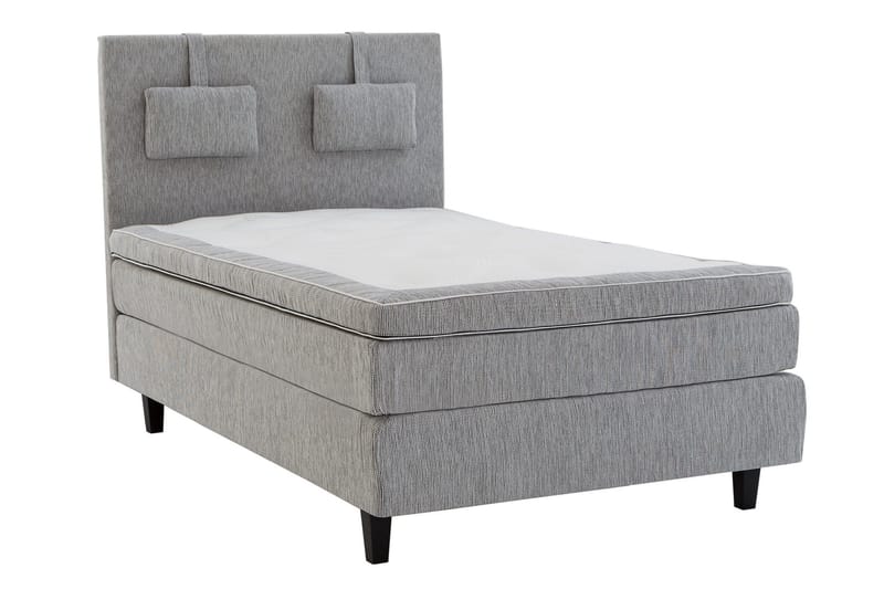 Charleston Kontinentalsäng 140x200 Fast Polyeterskum - Ljusgrå - Products - Möbler - Säng - Kontinentalsäng