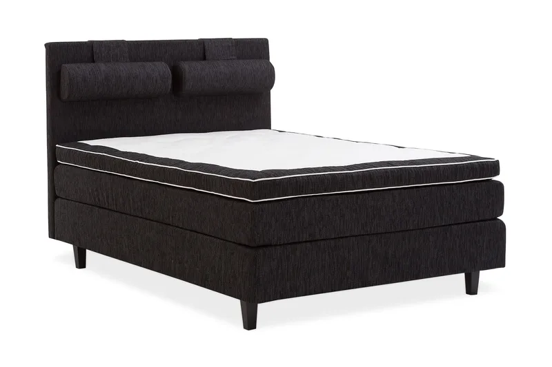 Charleston Kontinentalsäng 140x200 Fast Polyeterskum - Svart - Products - Möbler - Säng - Kontinentalsäng