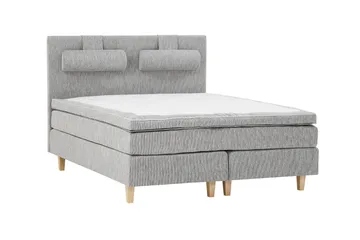 Charleston Kontinentalsäng 160x200 Fast Polyeterskum - Ljusgrå - Products - Möbler - Säng - Kontinentalsäng