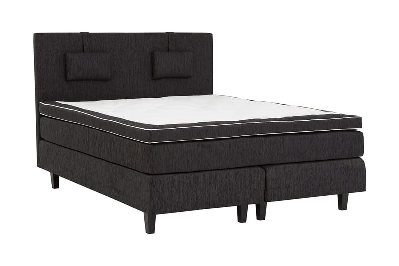 Charleston Kontinentalsäng 160x200 Fast Polyeterskum - Svart - Products - Möbler - Säng - Kontinentalsäng