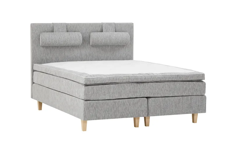 Charleston Kontinentalsäng 180x200 Fast Polyeterskum - Ljusgrå - Products - Möbler - Säng - Kontinentalsäng