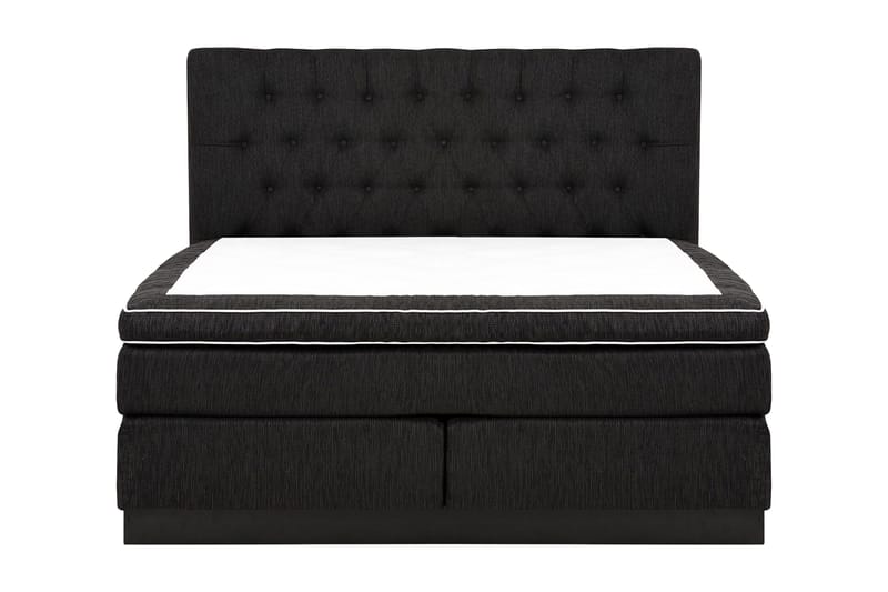 Charleston Kontinentalsäng 180x200 Fast Polyeterskum - Svart - Products - Möbler - Säng - Kontinentalsäng