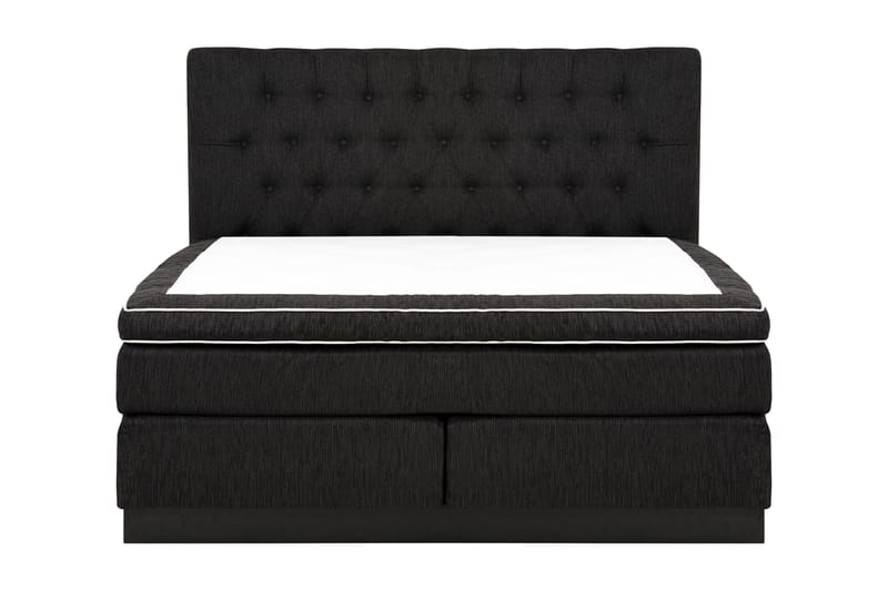 Charleston Kontinentalsäng 180x200 Fast Polyeterskum - Svart - Products - Möbler - Säng - Kontinentalsäng