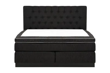 Charleston Kontinentalsäng 180x200 Fast Polyeterskum - Svart - Products - Möbler - Säng - Kontinentalsäng