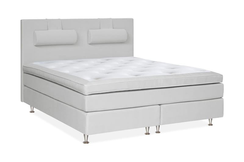 Charleston Kontinentalsäng 210x210 Fast Valbar Malaga - Malaga Ljusgrå - Products - Möbler - Säng - Kontinentalsäng