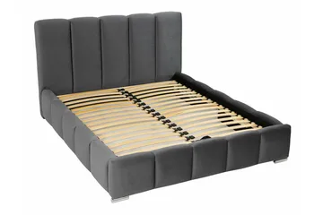 Cleaton Bubblig Sängram 140x200 cm - Grå / Ljus - Products - Möbler - Säng - Säng med förvaring