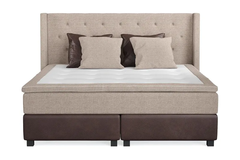 Cuba Kontinentalsäng 210x210 - (+Fler val) Beige/Brun - Products - Möbler - Säng - Kontinentalsäng