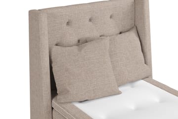 Cuba Sängpaket 105x200 med Två Beiga Kuddar - (+Fler val) Beige/Brun - Products - Möbler - Säng - Kontinentalsäng