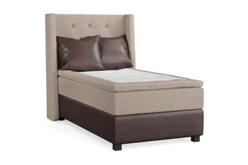 Cuba Sängpaket 105x200 med Två Bruna Kuddar - (+Fler val) Beige/Brun - Products - Möbler - Säng - Kontinentalsäng