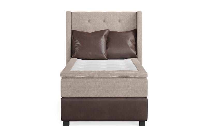 Cuba Sängpaket 105x200 med Två Bruna Kuddar - (+Fler val) Beige/Brun - Products - Möbler - Säng - Kontinentalsäng