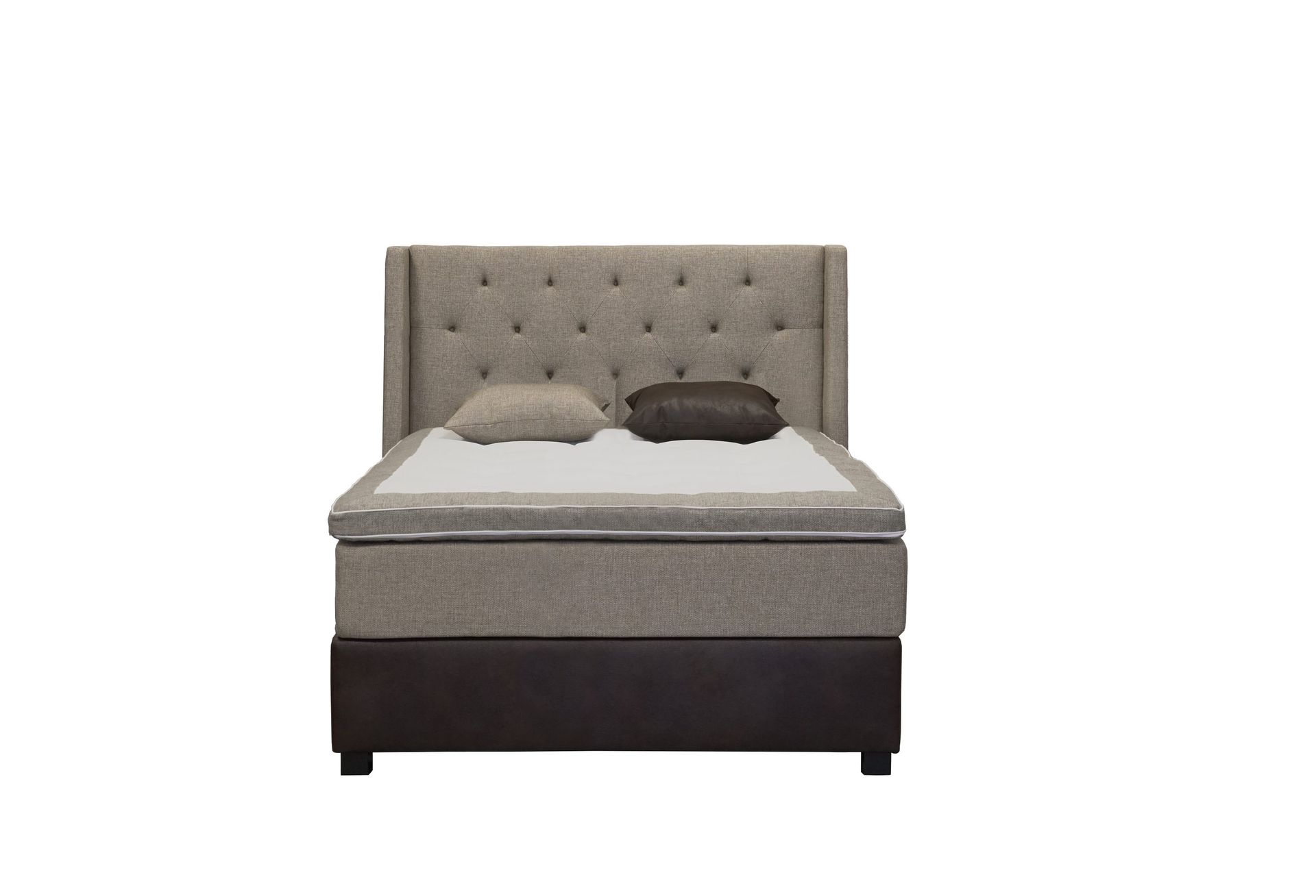 Cuba Sängpaket 120x200 med Två Beiga Kuddar