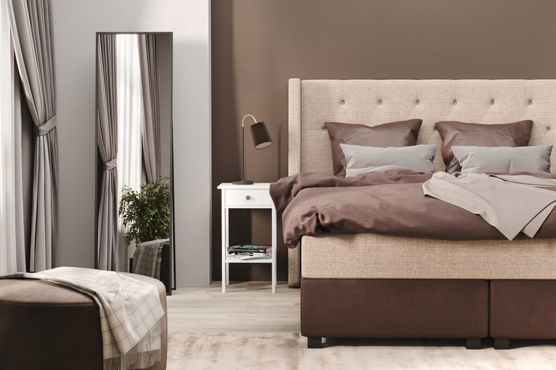 Cuba Sängpaket 160x200 med Två Bruna Kuddar - (+Fler val) Beige/Brun - Products - Möbler - Säng - Kontinentalsäng