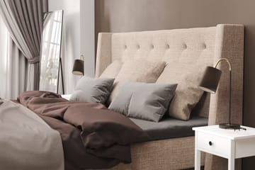 Cuba Sängpaket 210x210 med Tre Beiga Kuddar - (+Fler val) Beige/Brun - Products - Möbler - Säng - Kontinentalsäng