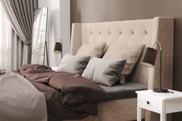 Cuba Sängpaket 210x210 med Två Beiga Kuddar - (+Fler val) Beige/Brun - Products - Möbler - Säng - Kontinentalsäng