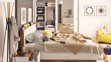 Dentro säng med förvaring 160 x 200 cm - Vit/ek - Vit/stirling ek - Products - Möbler - Säng - Säng med förvaring