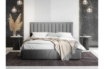 Derry Sängram 180x200 cm - Grå - Products - Möbler - Säng - Säng med förvaring