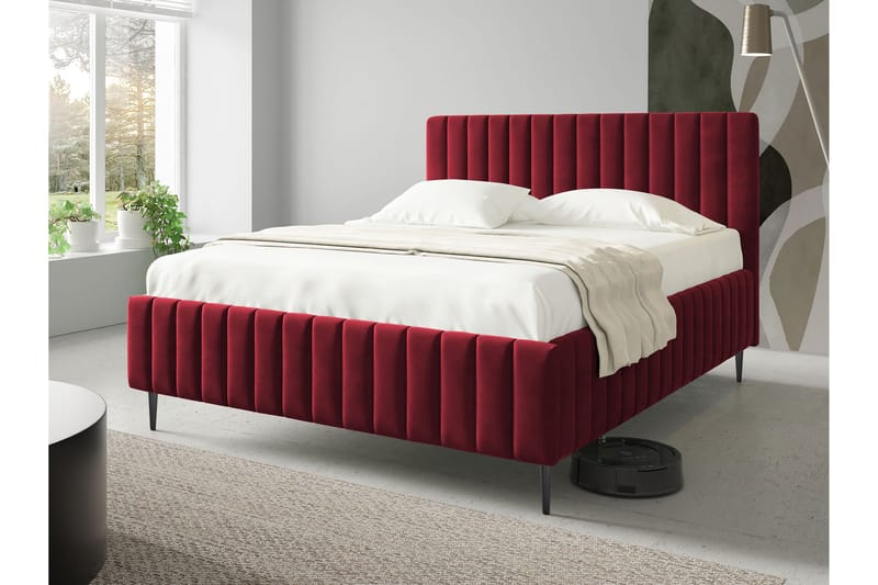 Desio Förvaringssäng 140x200 cm - Röd - Products - Möbler - Säng - Säng med förvaring