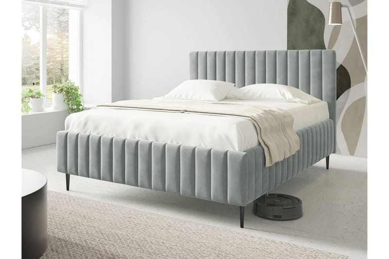 Desio Förvaringssäng 160x200 cm - Grå - Products - Möbler - Säng - Säng med förvaring