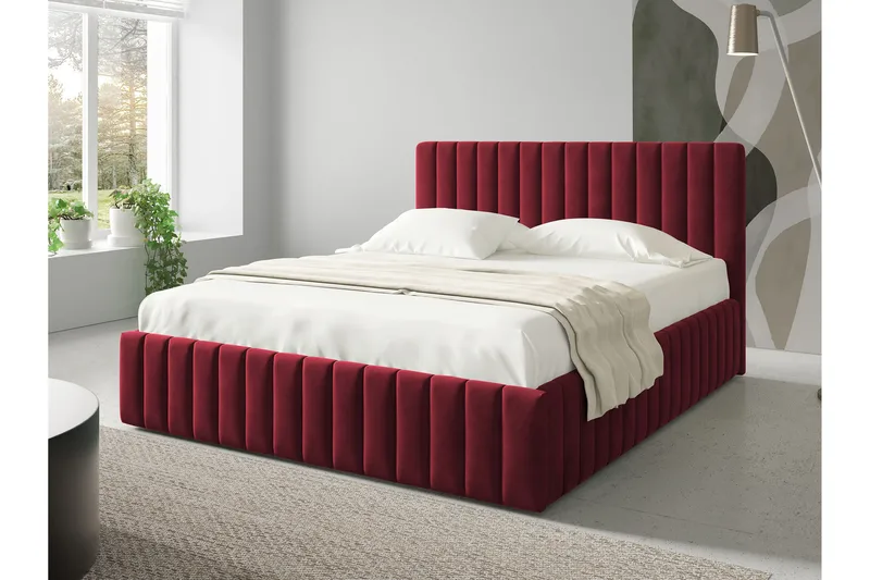 Desio Förvaringssäng 180x200 cm - Röd - Products - Möbler - Säng - Säng med förvaring