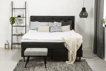 Diplomat Komplett Sängpaket 160x200 - Mörkgrå - Products - Möbler - Säng - Kontinentalsäng