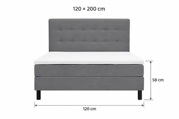 Dream Komplett Sängpaket 120x200 cm - Grå - Products - Möbler - Säng - Komplett sängpaket