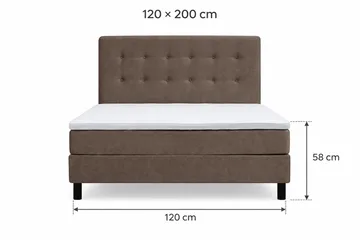 Dream Komplett Sängpaket 120x200 cm Knappar - Brun - Products - Möbler - Säng - Komplett sängpaket