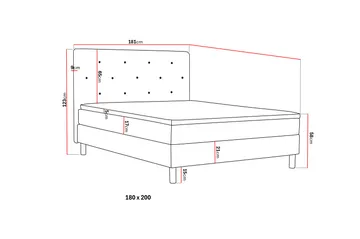 Dream Komplett Sängpaket 180 cm - Svart - Products - Möbler - Säng - Kontinentalsäng