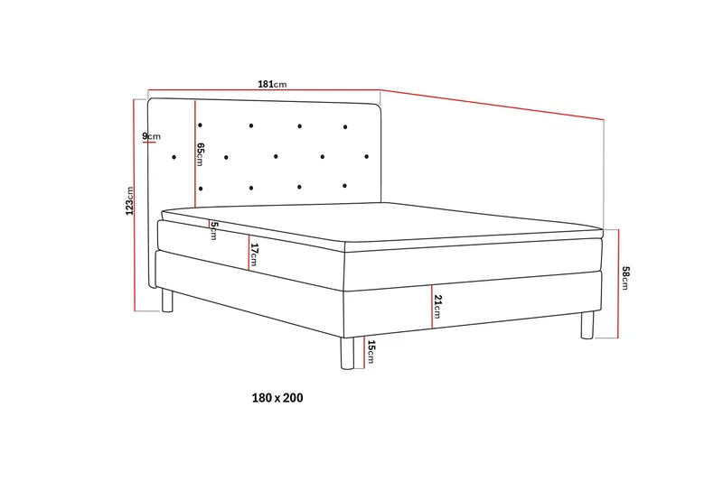 Dream Komplett Sängpaket 180 cm - Svart - Products - Möbler - Säng - Kontinentalsäng