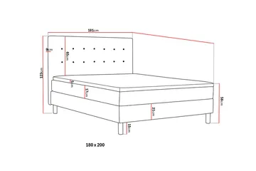 Dream Komplett Sängpaket 180x200 - Mörkgrå - Products - Möbler - Säng - Kontinentalsäng