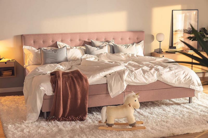 Ella Familjesäng 280x200  cm - (+Fler val) Rosa - Products - Möbler - Säng - Kontinentalsäng